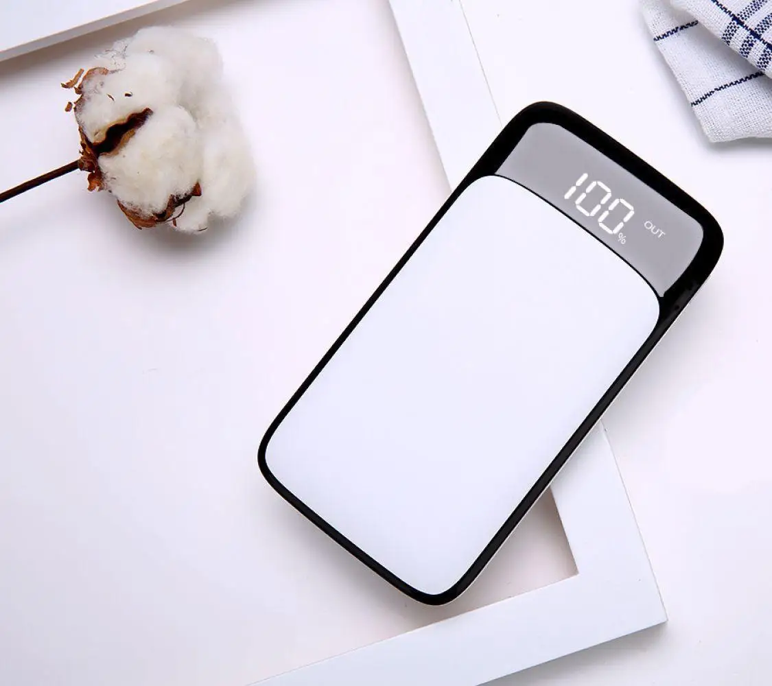 White 20000 mAh power Bank 2 usb type-C Led Light внешняя батарея портативное мобильное зарядное устройство телефон power bank Poverbank для Xiaomi huawei - Цвет: White