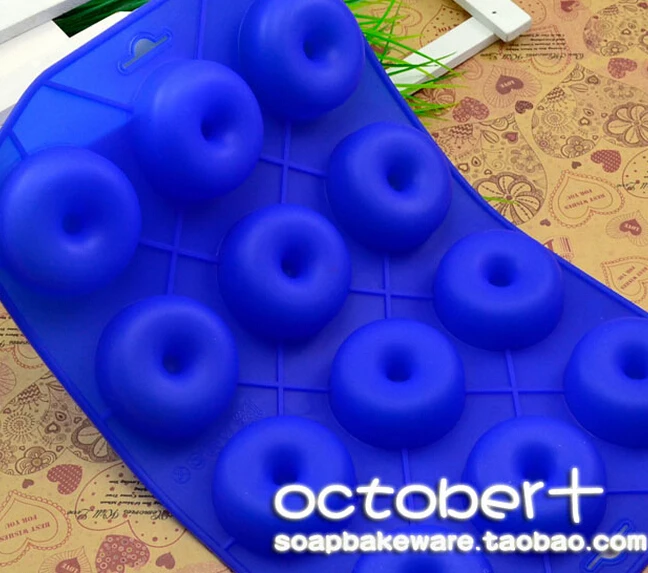 12 полостей пончики силиконовые желе пудинг льда торт плесень для микроволновой