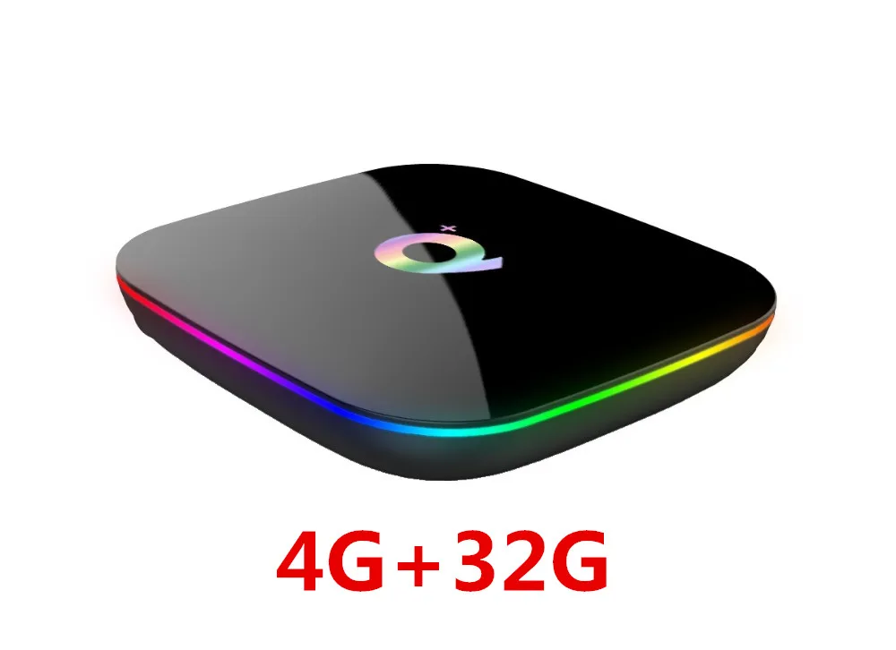 42G32G Q+ tv Box Android 9,0 четырехъядерный cortex-A53 wifi 4K 4 GB/32 GB 4 GB/64 GB H.264 MVC до 1080P 60fps PK T95Q Youtube DDR3 - Цвет: 42G32G