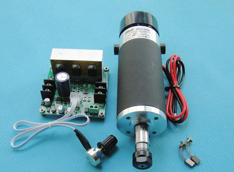 Escova de Alta-velocidade do Ar-refrigerado Motor + Mach3 Spindle Governador Externa Motor Pcb Eixo Er11 Dc48v 500w