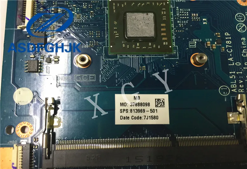 Материнская плата для ноутбука HP 15 AF материнская ABL51 LA C781P 813969 501 DDR3 интеграция 100%