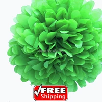 20pcs 820cm hanging paper pom poms lime greenbirthday wedding party tissue flower ballsnursery decor choose your colors
