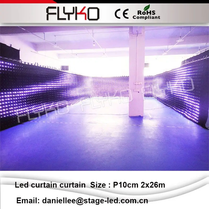 P10cm 2x26m мягкий экран гибкий занавес RGB led видео ткань для сценического фона|led video