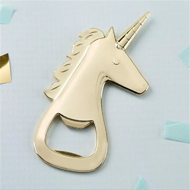 1 шт. открывалка для бутылок с золотым единорогом свадебные подарки гостей