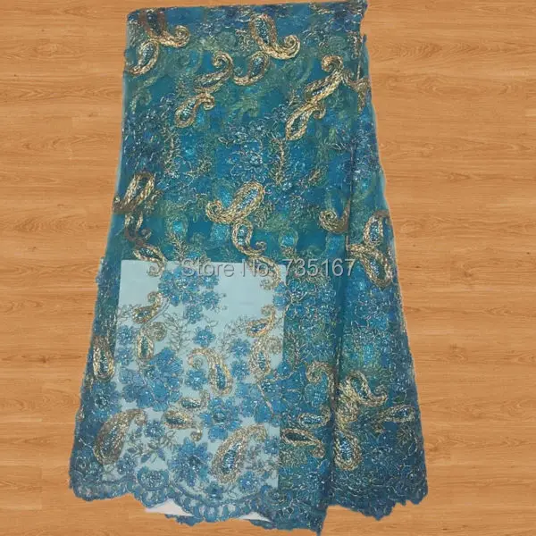5yds / много! Синий. Новинка французский кружевной ткани лучшие продажи вышивка