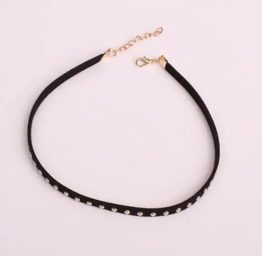 N584 2021 Новое Черное Кожаное замшевое ожерелье из шнура Модное Длинное Ожерелье с