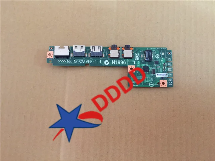 Оригинал для MSI WIND U180 USB/аудио/LAN JACK BOARD MS N082A N082 полностью протестирован и работает