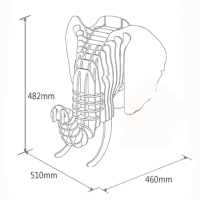 

High-end Wooden Elephant Head 5mm Wall Hanging Animal Sculptures Wooden Sculpture W-WD012