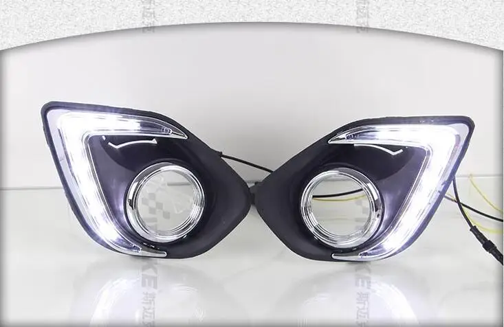 Osmrk LED DRL Противотуманные Фары Светильник для Mitsubishi ASX 2013 5 с объективом проектора