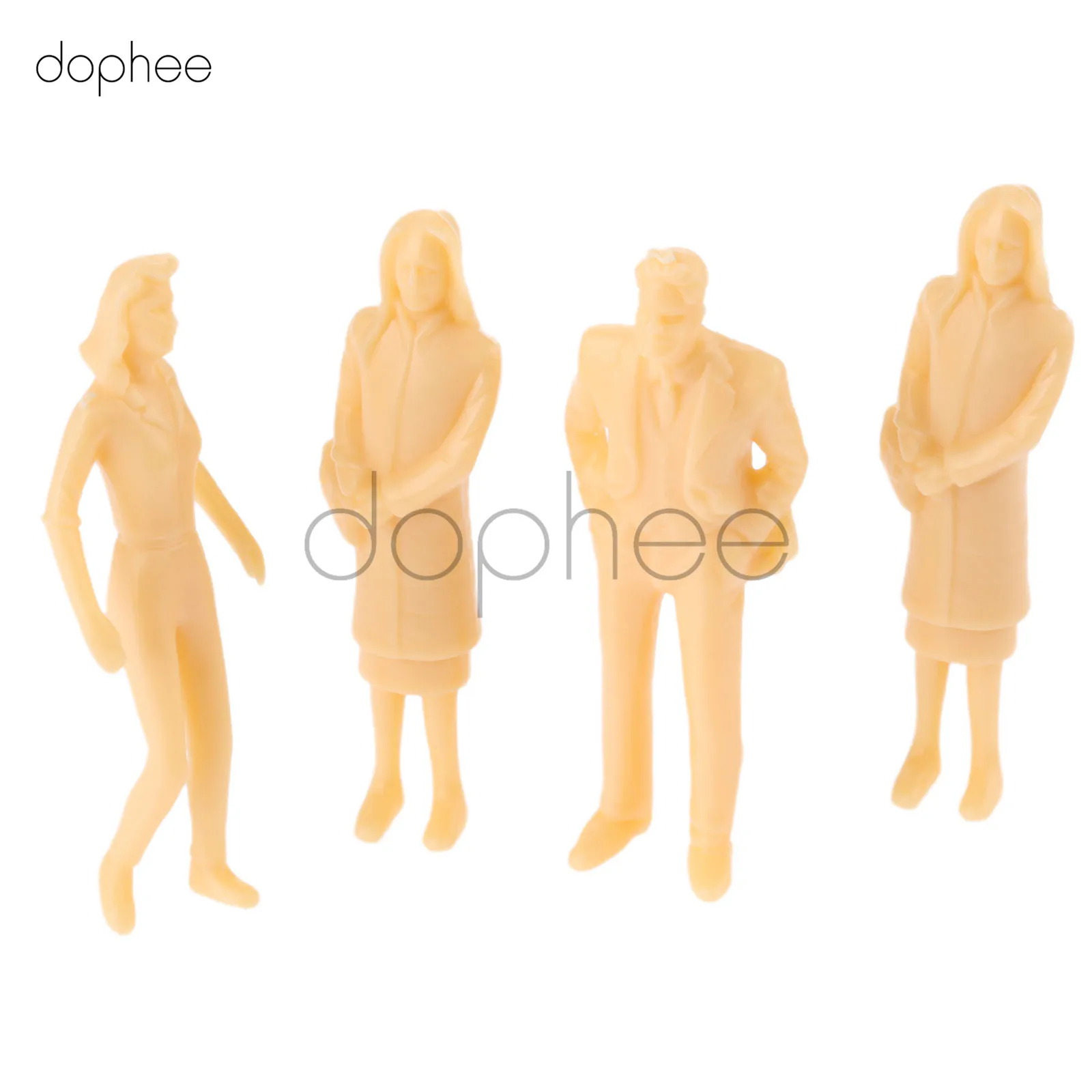 Dophee 20 шт миниатюрная цветная модель фигуры людей архитектурные весы HO 1:30 1:42 1:50 ABS пластик 65 мм 40 мм 36 мм