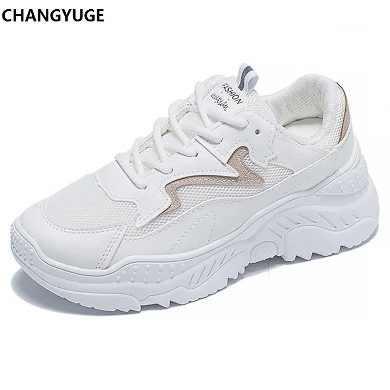 Кроссовки Voor Vrouwen модные кроссовки на платформе Schoenen Witte танкетке из сетчатого