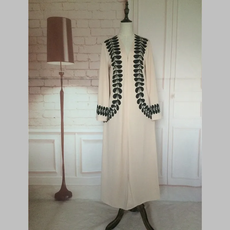 Мусульманский кардиган с принтом Абайи турецкий мусульманский длинное платье