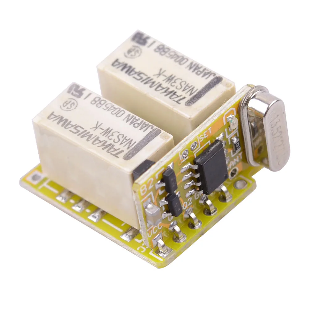 Мини Радиочастотное реле 2 канала 433 МГц беспроводной пульт дистанционного