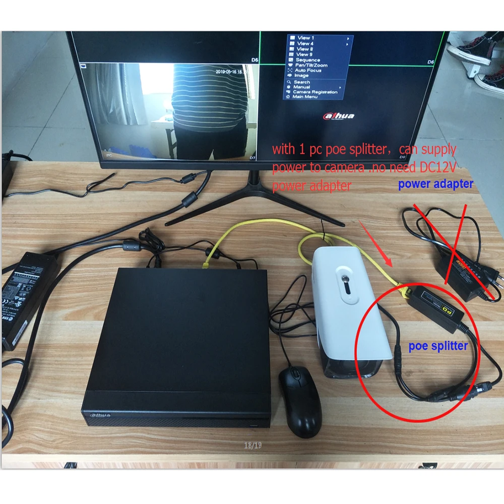Сетевой видеорегистратор Dahua IP Камера IPC HFW4636M I2 6MP ИК 80 м H.265 / H.264 IP67 с кронштейном multi язык день/ночь WDR (широкий