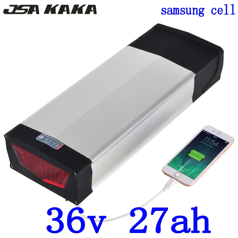 Литиевая батарея для электровелосипеда samsung 36 В 500 Вт 1000 27 Ач 15 18 20 25 26 Ач|Батарея