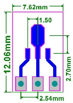 Бесплатная доставка 100 шт. SOT89 SOT223 отложным воротником SIP3 DIP 1.5/2.3 шаг стабилитрон MOS