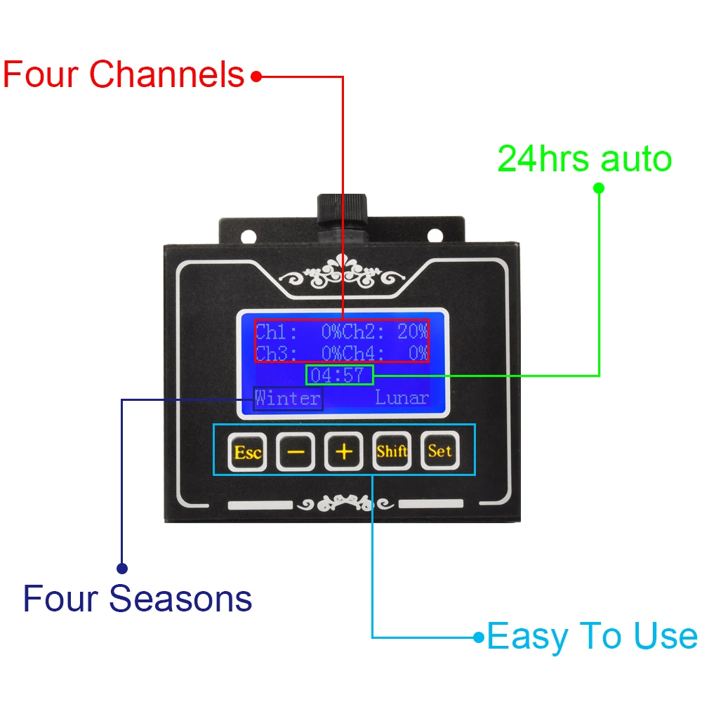 Программируемая Светодиодная лампа Водонепроницаемая светодиодная аквариумная
