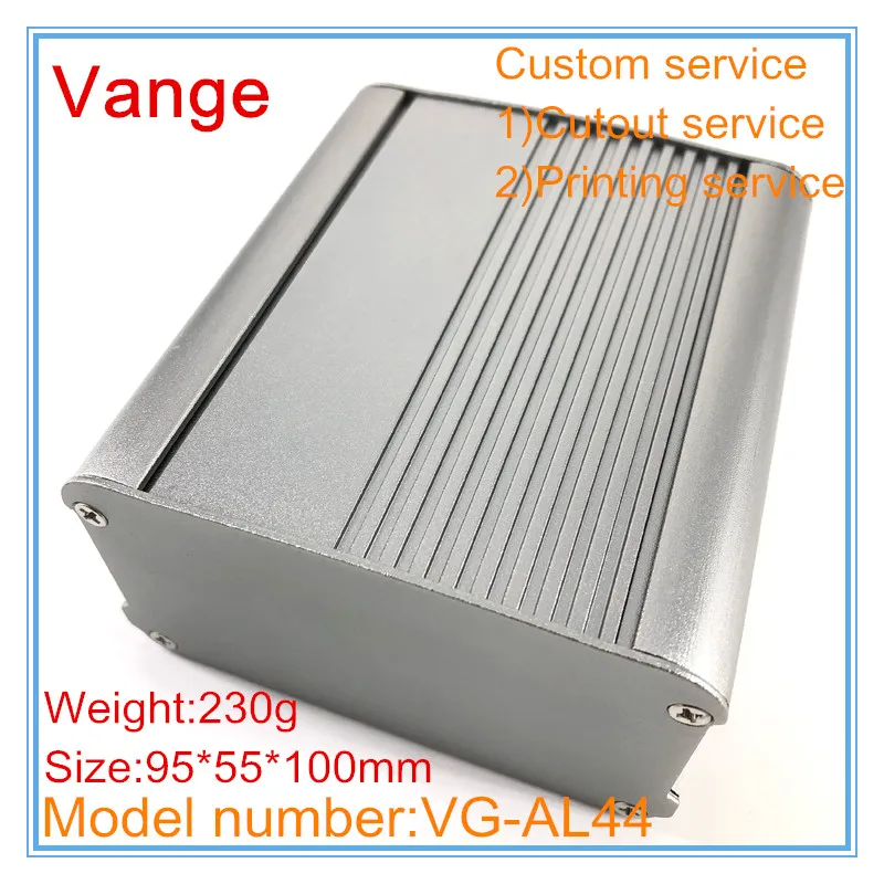 1pcs/lot sand blasting industry extrusion aluminum distribution box 6063-T5 diy housing 95*55*100mm for mixer equipment | Обустройство