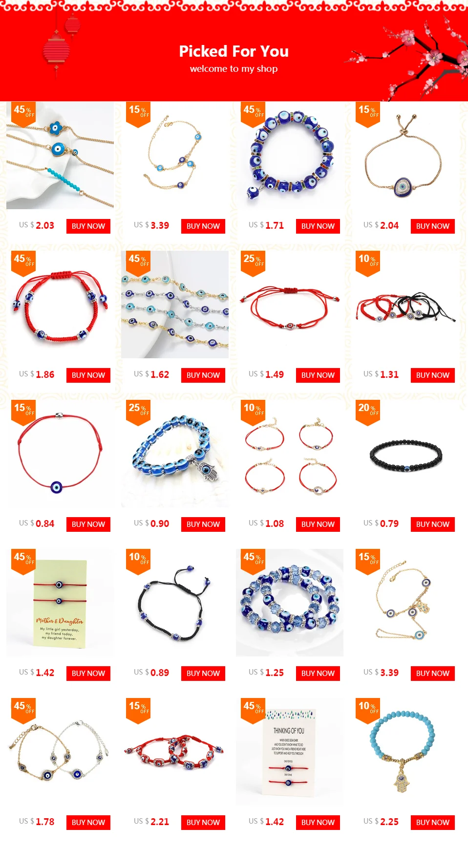 MEIBEADS модный простой сглаза религиозный глаз Шарм красные бусы счастливый браслет лучший матч турецкий браслет для женщин EY176