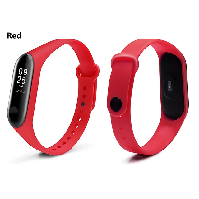 Красный Mi Band 3 ремешок на запястье для Xiaomi mi Band 3 зарядный кабель для Xiaomi mi band 3 силиконовый ремешок на запястье mi band 3 зарядный кабель - Цвет: Красный
