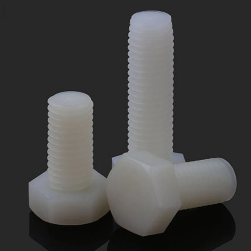 M6 External Allen Hexagon nylon Screws Hex Head bolt PA66 plastic mechanical screw Length 8mm-60mm | Обустройство дома