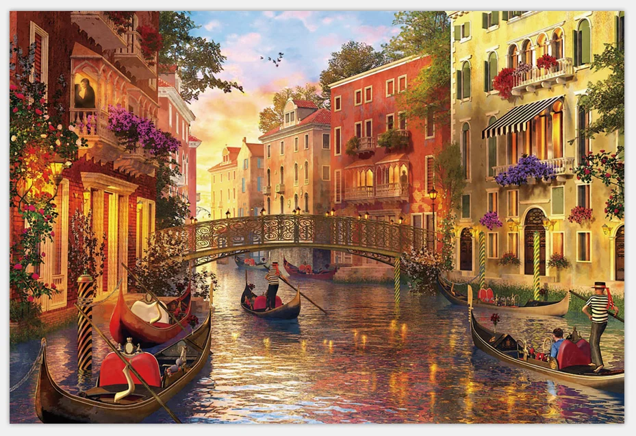 Puzzles 1000 MOMEMO вид Венеции 2D головоломки 1000 шт. деревянные головоломки взрослые мозаика с пейзажем интеллектуальное развитие игрушки 50*75 см - Цвет: Puzzles 1000