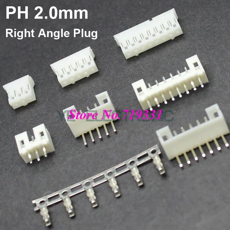 10 комплектов Micro Mini PH 2 0 мм 9/10/11/12 контактный Прямоугольный штекер гнездовой