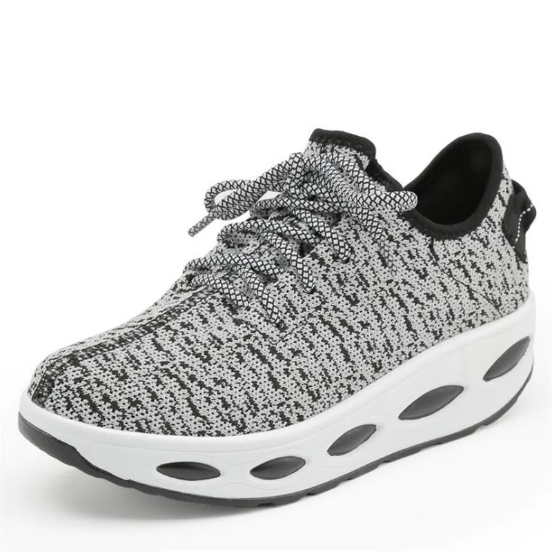 Женская обувь сетчатая дышащая Осенняя спортивная для отдыха обувь-качалка с