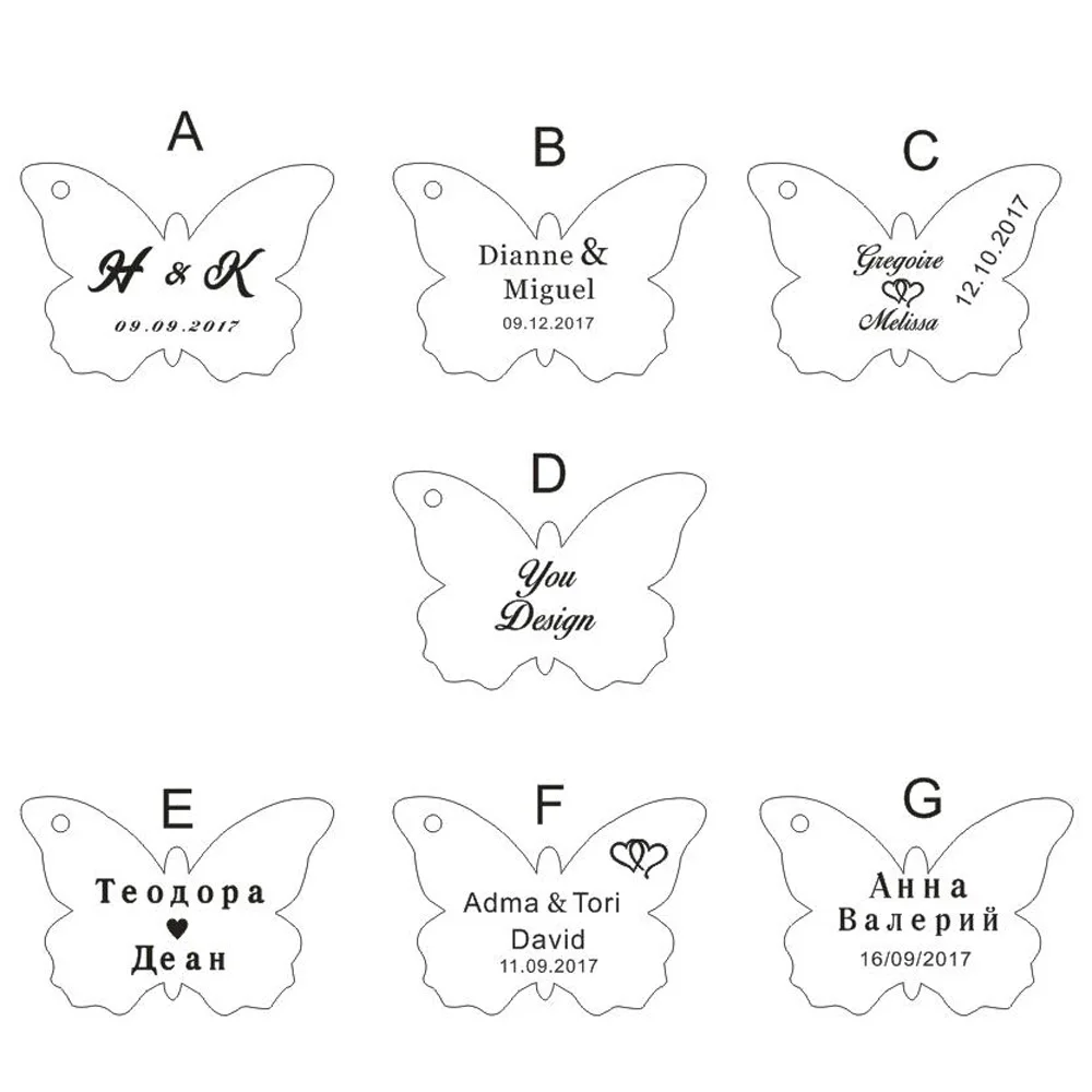 Пользовательские Свадебные бирки сувениры персонализированные свадебные