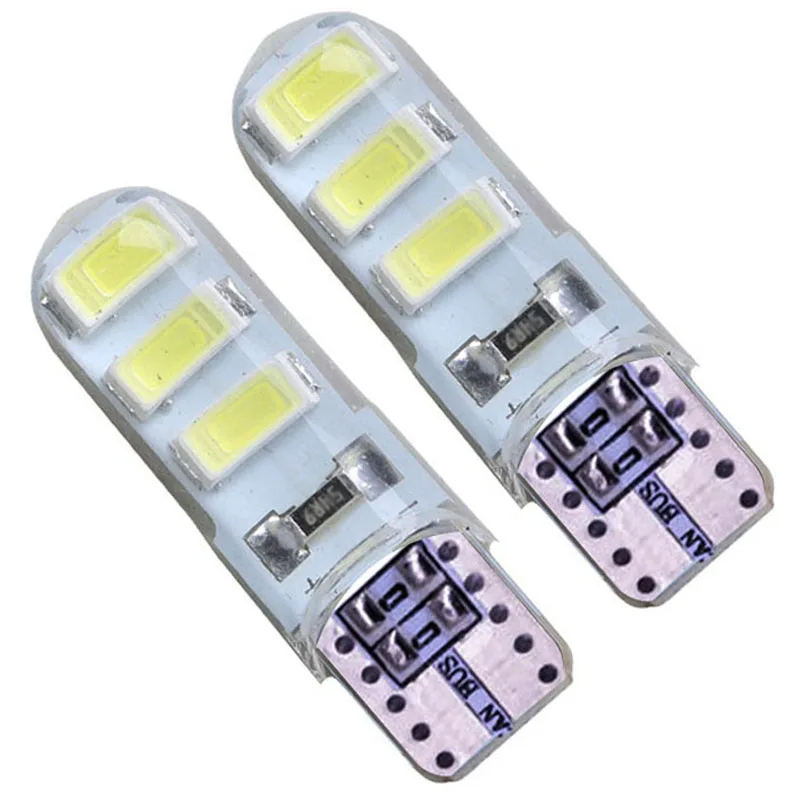 

WTS 20 шт. Автомобильный светодиодный светильник T10 5630 6SMD клиновидный номерной знак с боковой поворотной сигнальной лампой Авто W5W 194 дверная л...