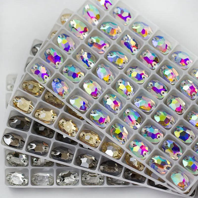 AAAAA качественное искусственное Пришивание Стразы в форме яйца для украшения