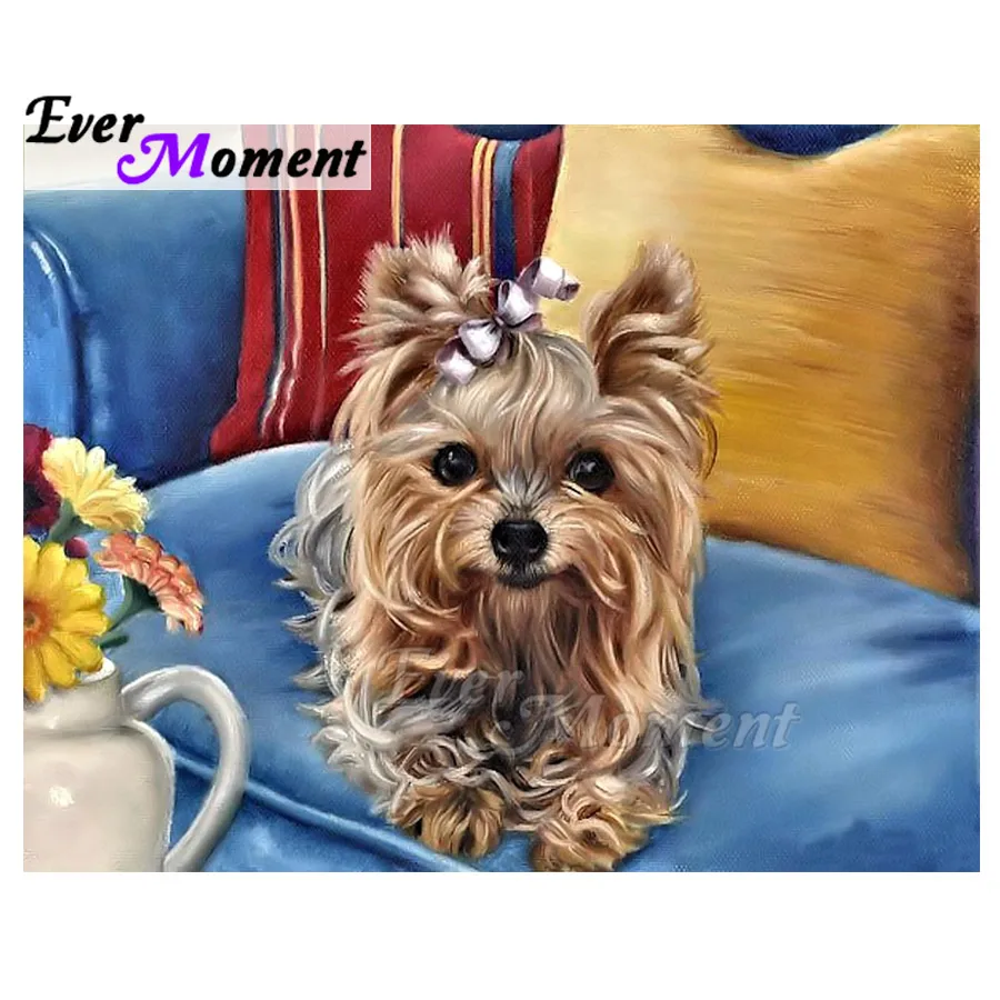 

Ever Moment Diamond Painting Handmade Picture Of Rhinestone Dog Cross Stitch 5D DIY Decoration Mosaic Diamond Embroidery ASF1492