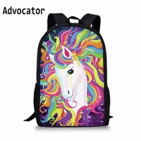 advocator unicorn prints orthopedic school bags kids schoolbag backpack for teenagers girls cartoon harajuku bagpack book bag