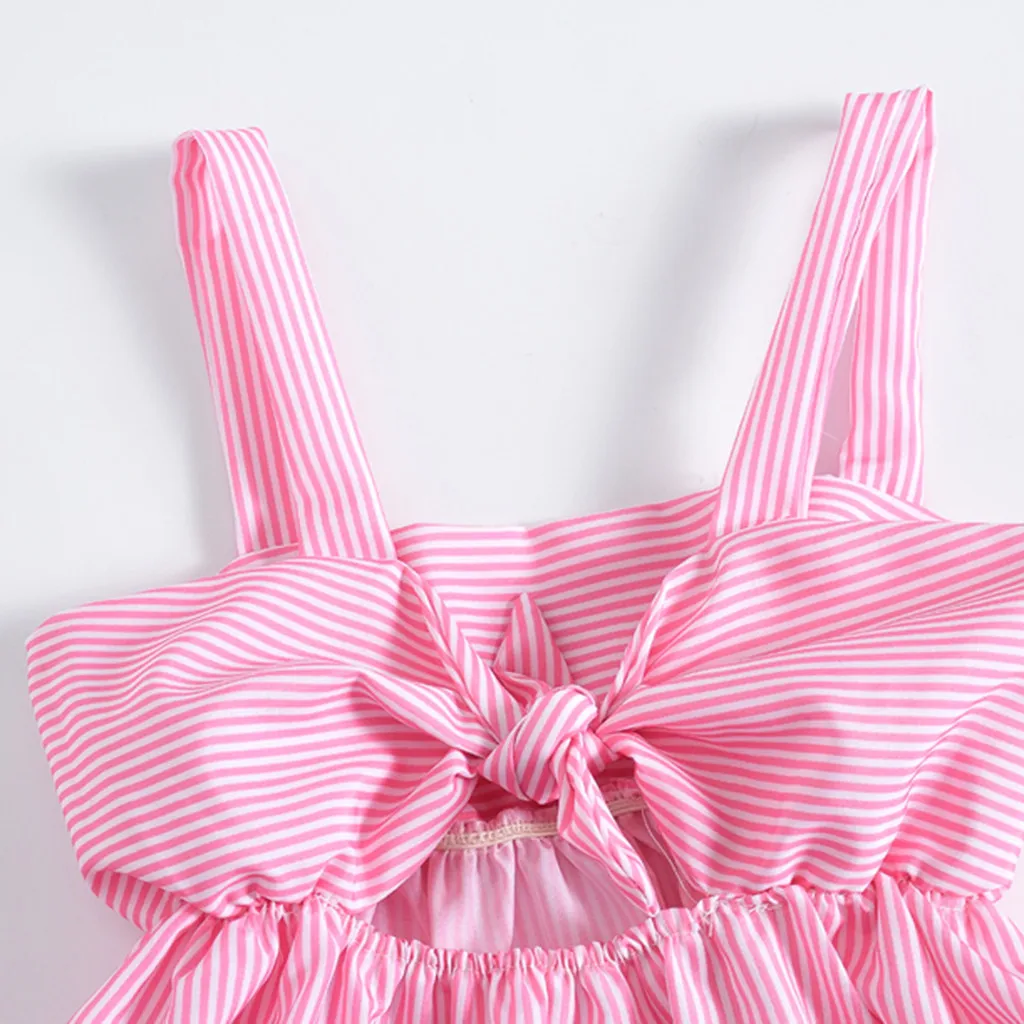 SAGACE/платье для девочек Детское летнее платье в полоску маленьких Пляжные платья