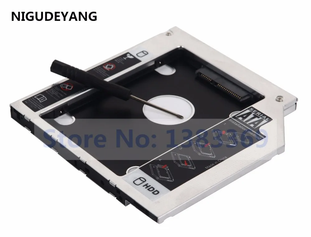 

NIGUDEYANG 9.5mm 2nd HDD SSD SATA Hard Drive Caddy Adapter for HP dv3500 gsa-u20n + HP Pavilion 15-n073sr 15-n058sr UJ8C2