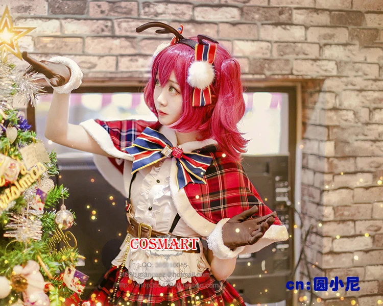 

Anime Love Live Sunshine!Aqours Kurosawa Ruby Cosplay Costume Christmas Album Uniform Dress Halloween Suit For Women Outfit New