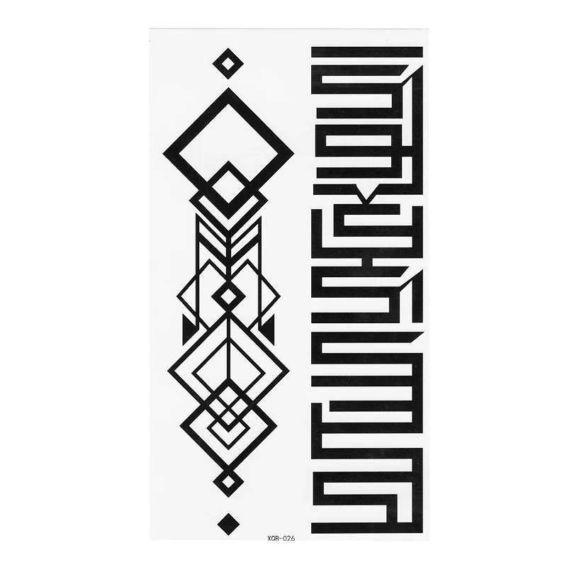 1 шт. геометрические узоры временная татуировка водонепроницаемый сексуальный