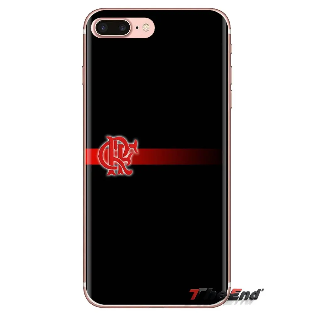 For iPod Touch Apple iPhone 4 4S 5 5S SE 5C 6 6S 7 8 X XR XS Plus MAX Transparent TPU Bag Case clube de regatas do flamengo logo |