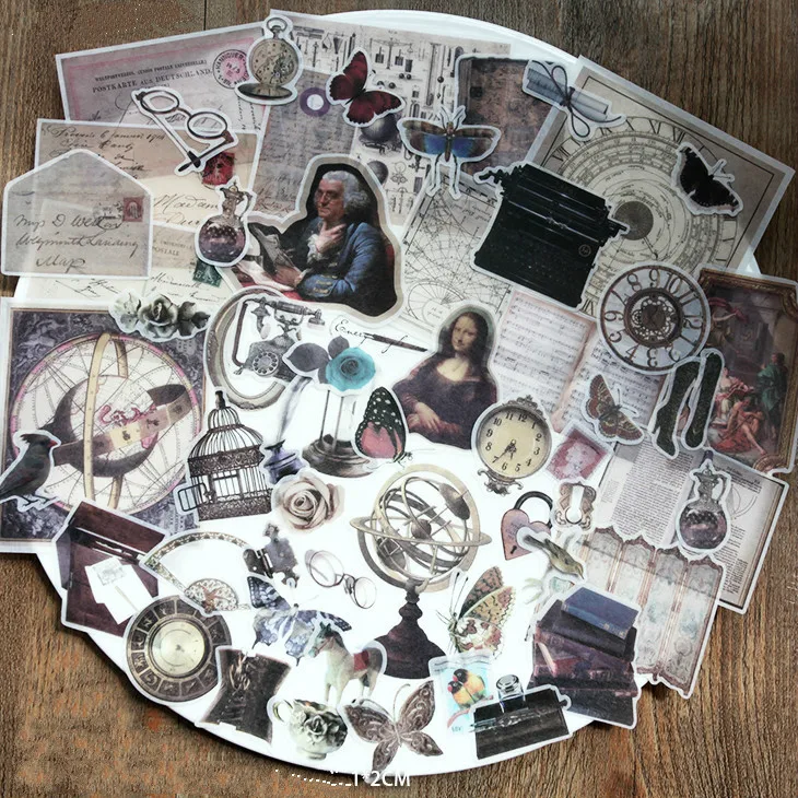55pcs Retro Style Stickers Scrapbooking/Card Making/Journaling Project DIY | Дом и сад