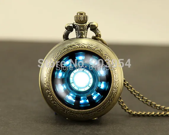 Новая мода фильм железный человек Тони Старк Arc реактор 1 шт./лот карманные часы