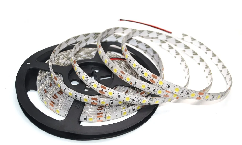 Светодиодная лента 5050 DC 12V Гибкая лампа 60 LED/m 5 м/лот RGB/белый/теплый