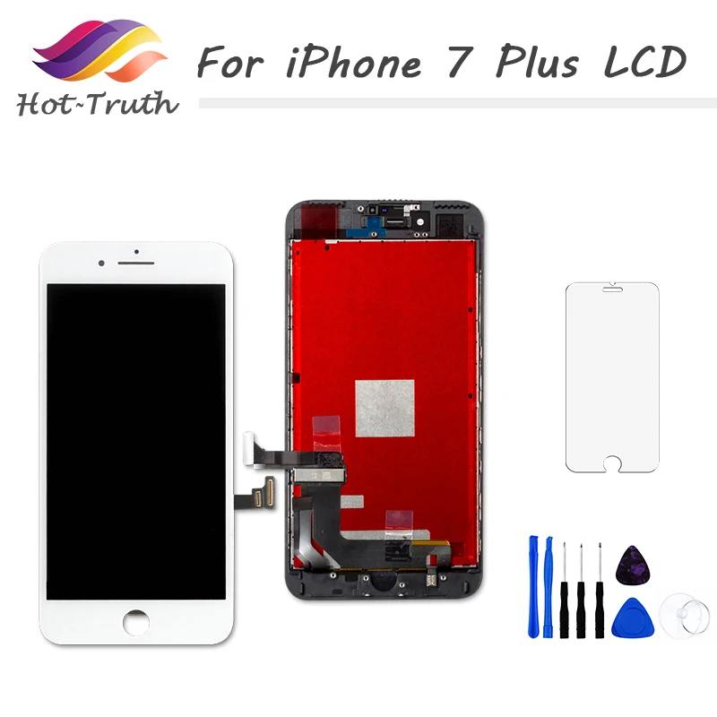 1 шт. OEM ЖК-дисплей для iPhone 7 7 Plus Полный комплект дигитайзер сборка 3D сенсорный экран Замена+ фронтальная камера+ динамик