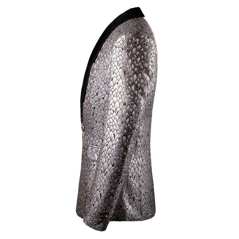 Блейзер Мужской приталенный с воротником стойкой 5xl|Пиджаки| |