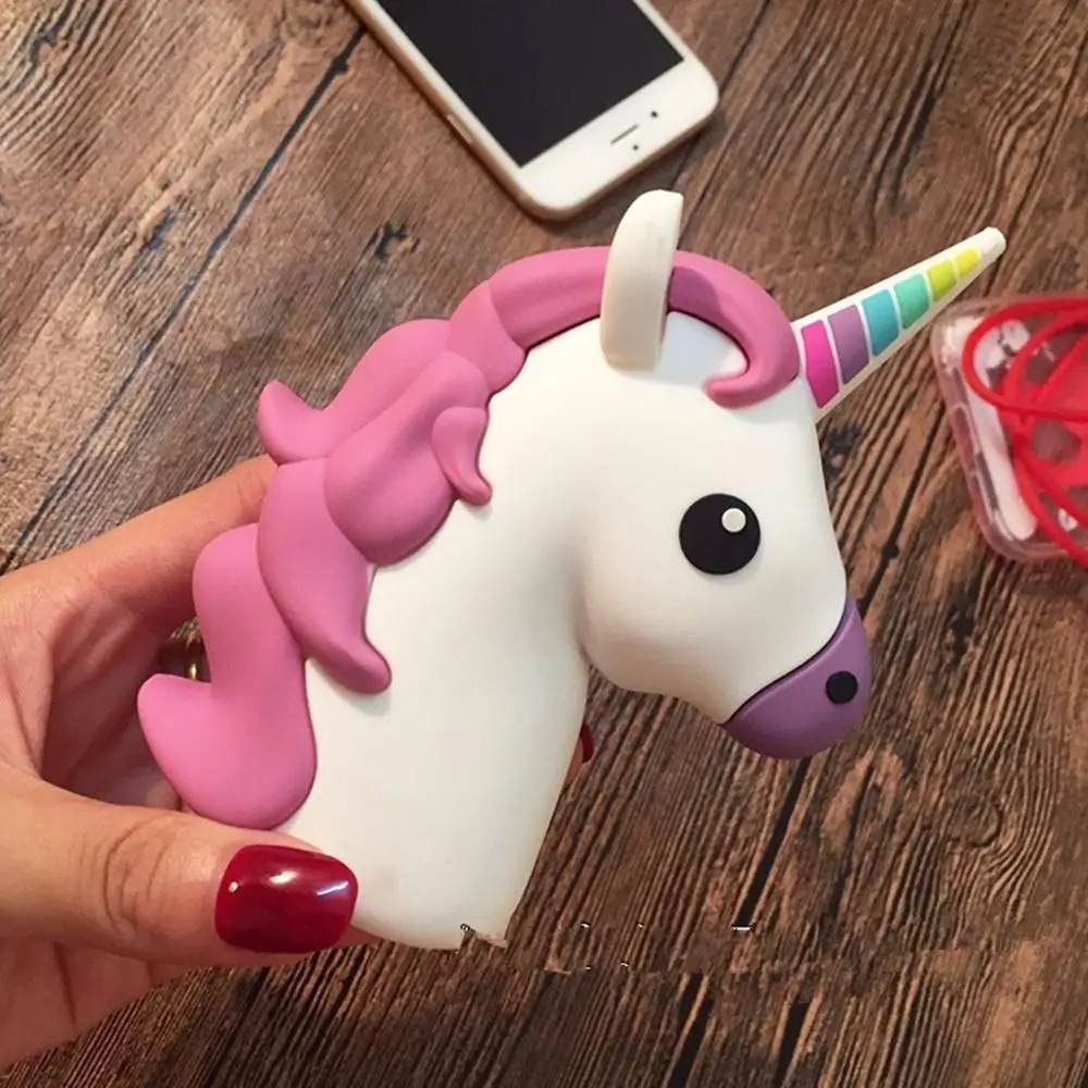 Ultrathin Portable Emoji Power Bank Battery Case 3000mAh Charger Unicorn Cartoon USB for Iphone 5S 6 6S 7 7plus Xiaomi Samsung | Мобильные