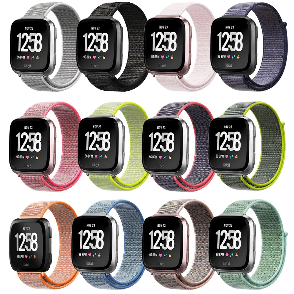GXV Fitbit Versa ремешок легкий мягкий нейлон спортивный замена с липучкой