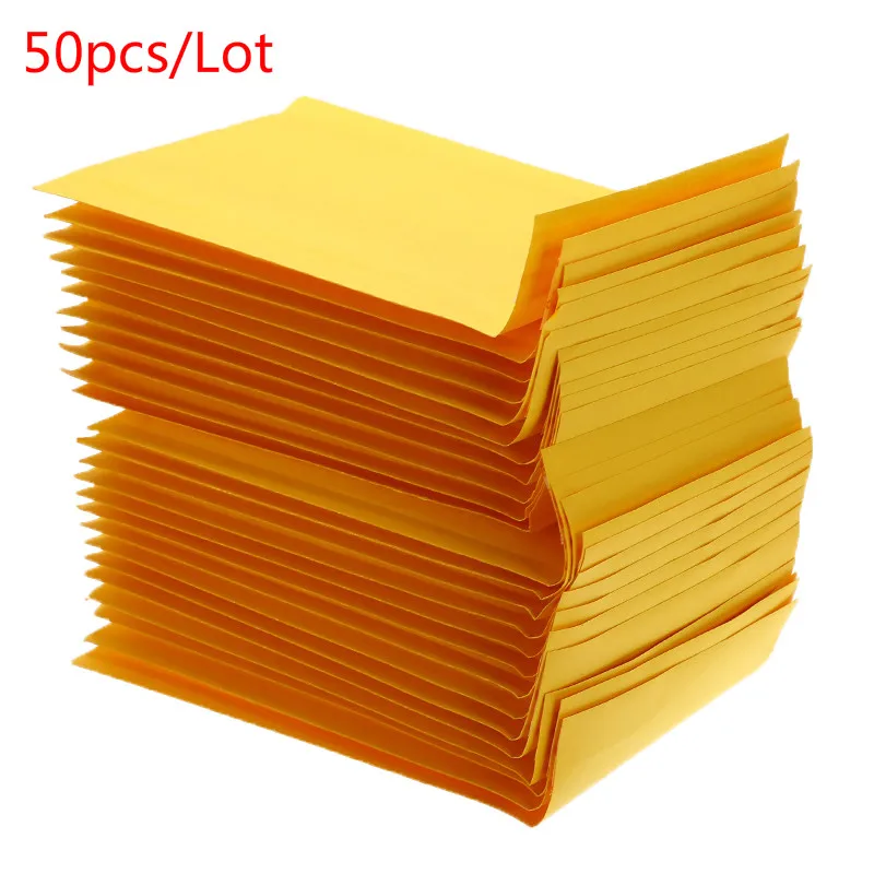 

50 PCS/Lot Kraft Paper Mailers Bubble Envelopes Bags Mailers Padded Shipping Envelope With Bubble Mailing Bag