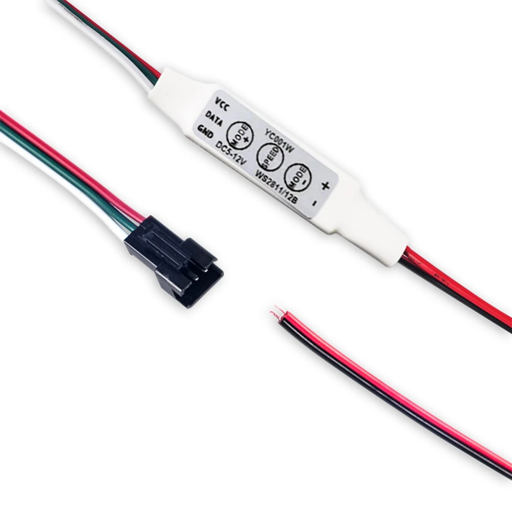 Мини светодиодный контроллер WS2811 WS2812B DC 5V 12V 3 ключа микро для мечта Цвет Пиксели