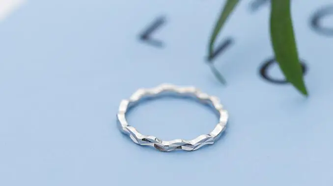 1pc Width 3mm Small Thin Ring REAL.925 Sterling Silver fINE jEWELRY Carved Engraved Waterwave GTLJ1330 | Украшения и аксессуары