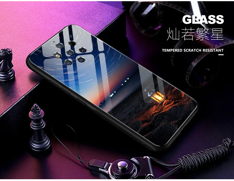 Чехол для Nokia 9 PureView, звездная звезда, закаленное стекло, жесткий чехол для телефона, для Nokia 9, чистый вид, стеклянная оболочка, Nokia9 PureView, сумка