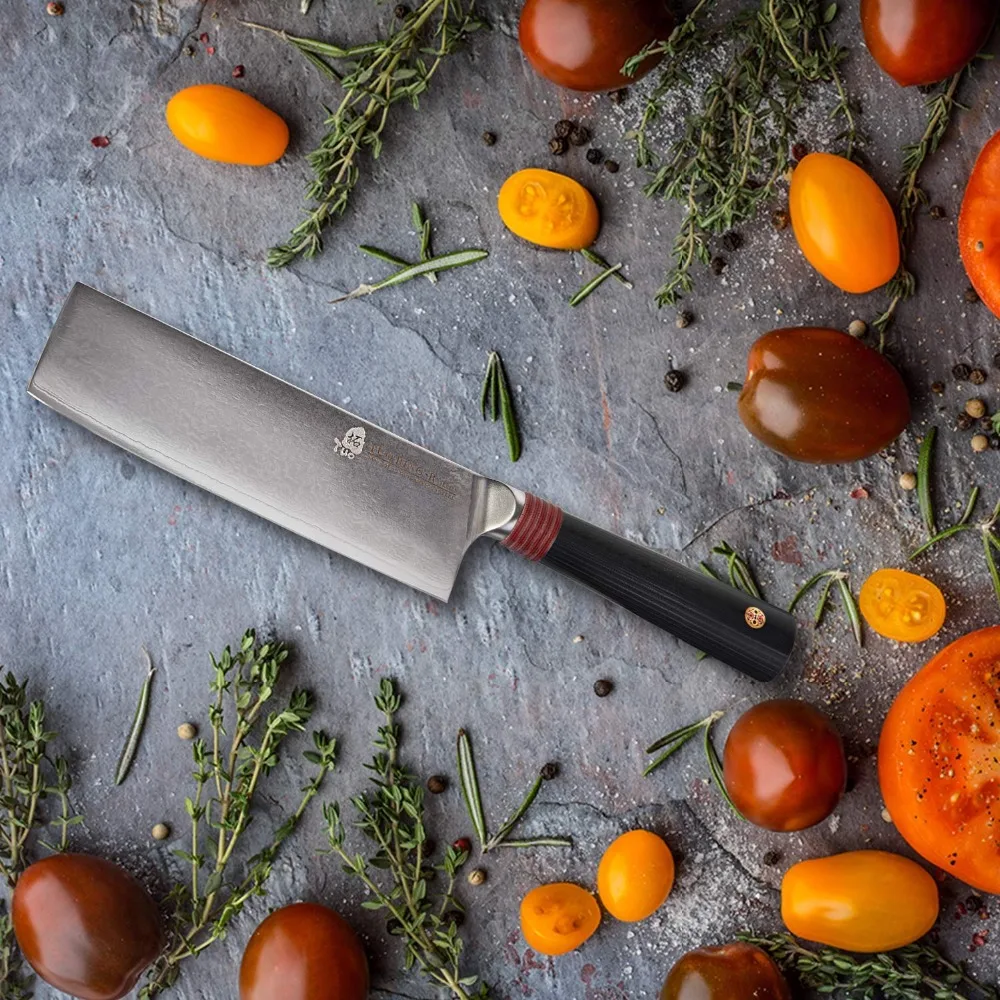 TUO столовые приборы кольцо-R серия kiritsuke Ножи 6 5 &quot-AUS-10 японской дамасской